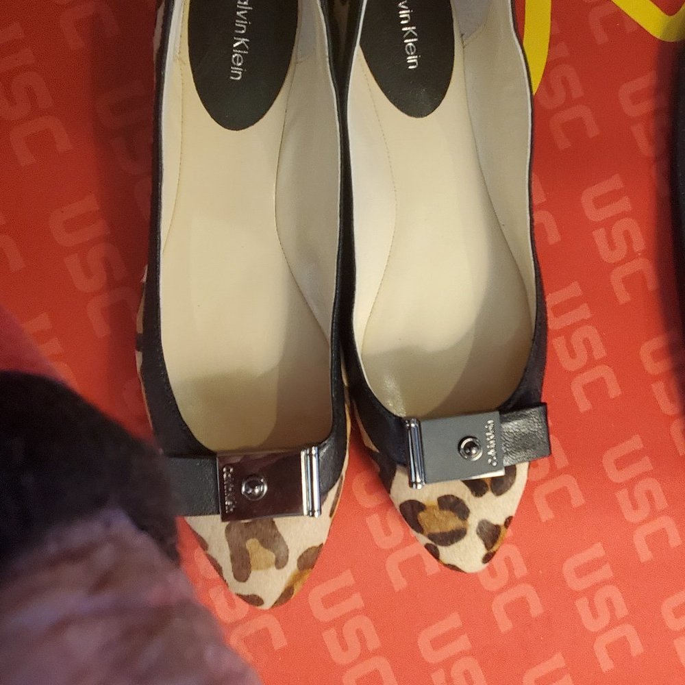 Calvin Klein Leopard Print Flats